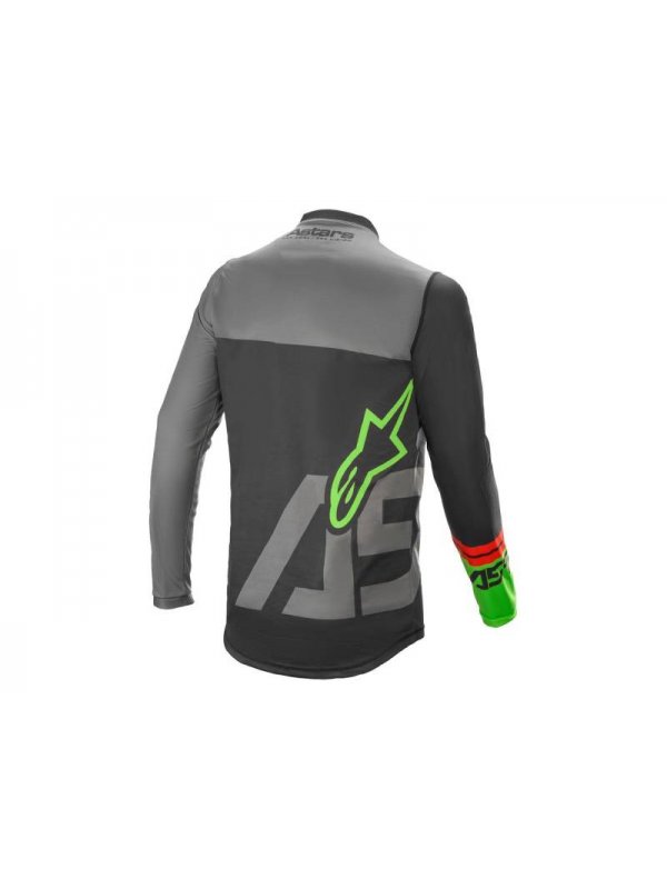 БЛУЗА ALPINESTARS RACER COMPASS JERSEY BLACK DARK GRAY GREEN